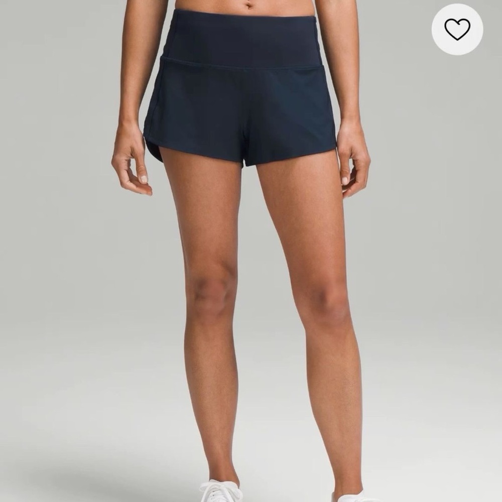 Lululemon Speed Up Shorts High Rise Navy Blue Size 2